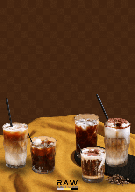 RAW Cafe menüsünden animasyonlu tanıtım görseli 2